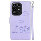 For Infinix Note 50 4G / Note 50 Pro 4G Cute Cats RFID Leather Phone Case(Purple) - 3