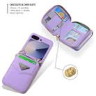 For Samsung Galaxy Z Flip6 POLA Multi-Card Slots Zipper Wallet Phone Case(Purple) - 3