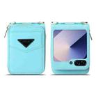 For Samsung Galaxy Z Flip6 POLA Multi-Card Slots Zipper Wallet Phone Case(Blue) - 2