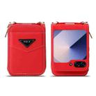 For Samsung Galaxy Z Flip6 POLA Multi-Card Slots Zipper Wallet Phone Case(Red) - 2