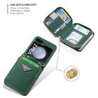 For Samsung Galaxy Z Flip5 POLA Multi-Card Slots Zipper Wallet Phone Case(Green) - 3