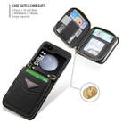 For Samsung Galaxy Z Flip5 POLA Multi-Card Slots Zipper Wallet Phone Case(Black) - 3