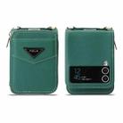 For Samsung Galaxy Z Flip4 POLA Multi-Card Slots Zipper Wallet Phone Case(Green) - 2