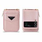 For Samsung Galaxy Z Flip4 POLA Multi-Card Slots Zipper Wallet Phone Case(Pink) - 2