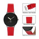 For Google Pixel Watch 3 45mm Round Tail Genuine Leather Watch Band(Red) - 2