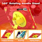 For Samsung Galaxy Tab S10+ / S9+ / S9 FE+ Spider Hand Grip Turntable Stand Tablet Case(Yellow Red) - 2