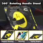 For Samsung Galaxy Tab S10+ / S9+ / S9 FE+ Spider Hand Grip Turntable Stand Tablet Case(Black Yellow) - 2