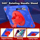 For Samsung Galaxy Tab S10+ / S9+ / S9 FE+ Spider Hand Grip Turntable Stand Tablet Case(Red Blue) - 2