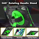 For Samsung Galaxy Tab S10+ / S9+ / S9 FE+ Spider Hand Grip Turntable Stand Tablet Case(Black Green) - 2