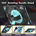 For Samsung Galaxy Tab S10+ / S9+ / S9 FE+ Spider Hand Grip Turntable Stand Tablet Case(Black Light Blue) - 2
