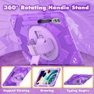 For Samsung Galaxy Tab S10+ / S9+ / S9 FE+ Spider Hand Grip Turntable Stand Tablet Case(Purple) - 2