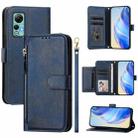 For Ulefone Note 14 Multi-Card Slots Zipper Wallet Leather Phone Case(Blue) - 1