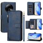 For BLU Bold K50 Multi-Card Slots Zipper Wallet Leather Phone Case(Blue) - 1