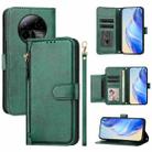 For BLU Bold K50 Multi-Card Slots Zipper Wallet Leather Phone Case(Green) - 1