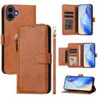 For Nothing CMF Phone 1 Multi-Card Slots Zipper Wallet Leather Phone Case(Brown) - 1