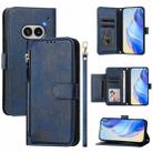 For Nothing Phone 2a Multi-Card Slots Zipper Wallet Leather Phone Case(Blue) - 1