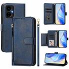 For Boost Mobile Celero 5G 2024 / Celero 3 Multi-Card Slots Zipper Wallet Leather Phone Case(Blue) - 1