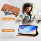 For Blackview Oscal Tiger 13 Multi-Card Slots Zipper Wallet Leather Phone Case(Brown) - 3