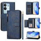 For vivo V29e 5G / Y200 5G Global Multi-Card Slots Zipper Wallet Leather Phone Case(Blue) - 1