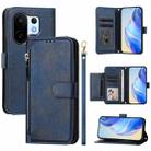 For vivo S30 Pro mini Multi-Card Slots Zipper Wallet Leather Phone Case(Blue) - 1