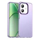 For OPPO A40 Candy PC Hybrid TPU Shockproof Phone Case(Purple) - 1