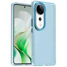 For vivo V40 Pro 5G Candy PC Hybrid TPU Shockproof Phone Case(Blue) - 1