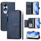 For OPPO A60 4G Global Multi-Card Slots Zipper Wallet Leather Phone Case(Blue) - 1
