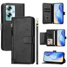 For OPPO A79 5G Global Multi-Card Slots Zipper Wallet Leather Phone Case(Black) - 1