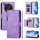 For OPPO Find X8s+ Multi-Card Slots Zipper Wallet Leather Phone Case(Purple) - 1