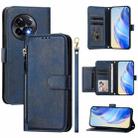 For OnePlus 11R Global Multi-Card Slots Zipper Wallet Leather Phone Case(Blue) - 1