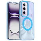 For OPPO Reno12 Global Candy Magsafe PC Hybrid TPU Phone Case(Blue) - 1