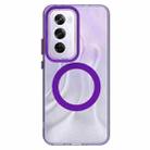 For OPPO Reno12 Global Candy Magsafe PC Hybrid TPU Phone Case(Purple) - 2