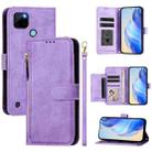 For Realme C21Y Multi-Card Slots Zipper Wallet Leather Phone Case(Purple) - 1