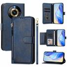 For Realme Narzo 60 Pro Multi-Card Slots Zipper Wallet Leather Phone Case(Blue) - 1