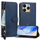 For Realme 15T 5G Global Multi-Card Slots Zipper Wallet Leather Phone Case(Blue) - 2