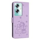 For OnePlus Nord N30 SE 5G Global Embossed Kitten Phone Leather Case with Lanyard(Purple) - 3