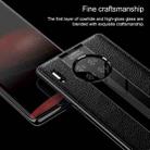 For Huawei Mate 30 First Layer Cowhide + Glass Back Protective Case(Black) - 4