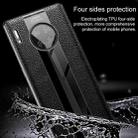 For Huawei Mate 30 First Layer Cowhide + Glass Back Protective Case(Black) - 5