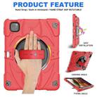 For iPad Pro 11 2022 / Air 10.9 2022 Bat Hand Grip Turntable Stand Tablet Case(Red Black) - 2