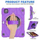 For iPad Pro 11 2022 / Air 10.9 2022 Bat Hand Grip Turntable Stand Tablet Case(Purple Black) - 2