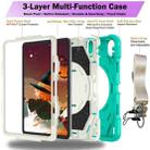 For iPad Air 11 2024 / 10.9 2022 Bat Hand Grip Turntable Stand Tablet Case(Mint Green White) - 3