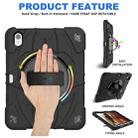 For iPad Air 11 2024 / 10.9 2022 Bat Hand Grip Turntable Stand Tablet Case(Black) - 2