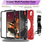 For iPad Air 11 2024 / 10.9 2022 Bat Hand Grip Turntable Stand Tablet Case(Red Black) - 3