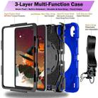 For iPad Air 11 2024 / 10.9 2022 Bat Hand Grip Turntable Stand Tablet Case(Blue Black) - 3