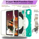For iPad Pro 11 2024 Bat Hand Grip Turntable Stand Tablet Case(Mint Green White) - 3