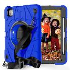 For iPad Pro 11 2024 Bat Hand Grip Turntable Stand Tablet Case(Blue Black) - 1
