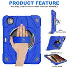 For iPad Pro 11 2024 Bat Hand Grip Turntable Stand Tablet Case(Blue Black) - 2