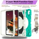 For iPad 10th Gen 10.9 2022 Bat Hand Grip Turntable Stand Tablet Case(Mint Green White) - 3