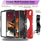 For iPad 2025 / 2022 Bat Hand Grip Turntable Stand Tablet Case(Red Black) - 3