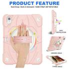 For iPad 10th Gen 10.9 2022 Bat Hand Grip Turntable Stand Tablet Case(Pink White) - 2